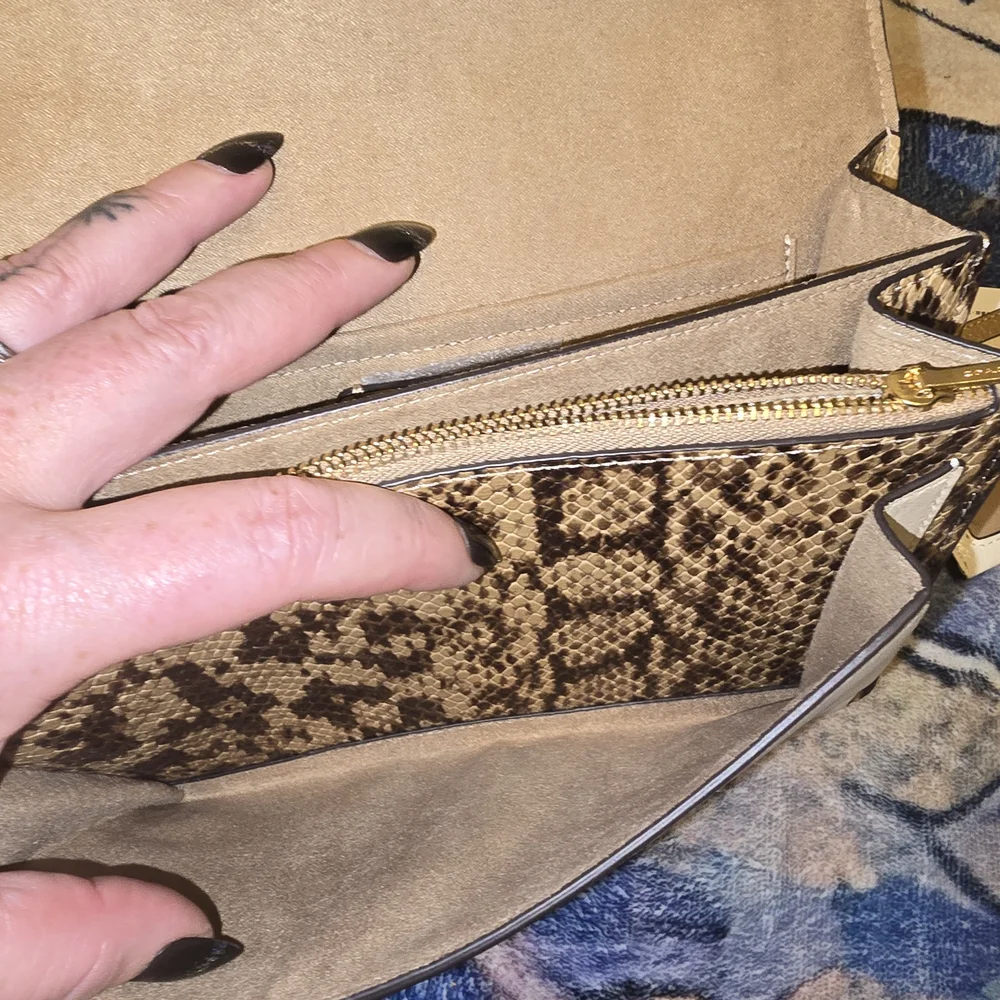 Coach Klare Snakeskin Shoulder Bag